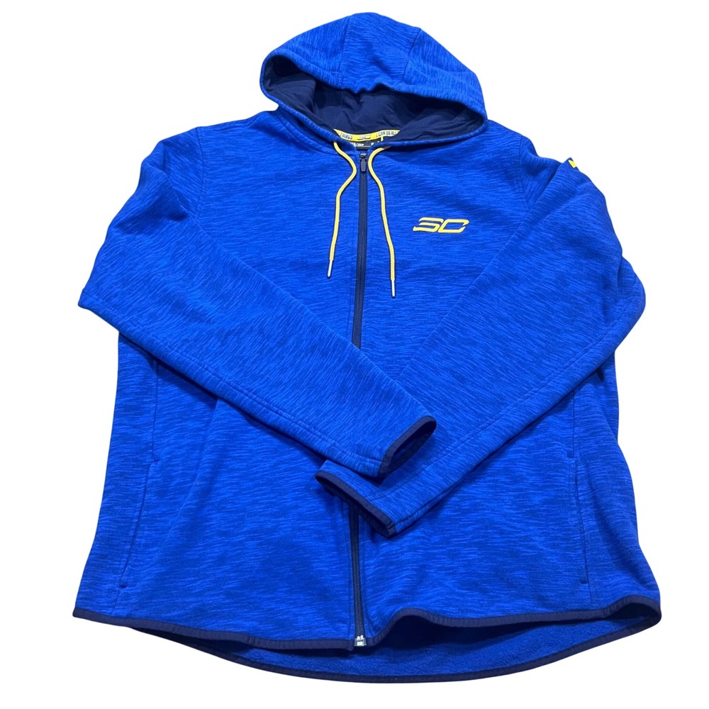 Under Armour SC30 Stephen Curry Mens 2XL Blue Full Zip‎ Hoodie Jacket Space Dye